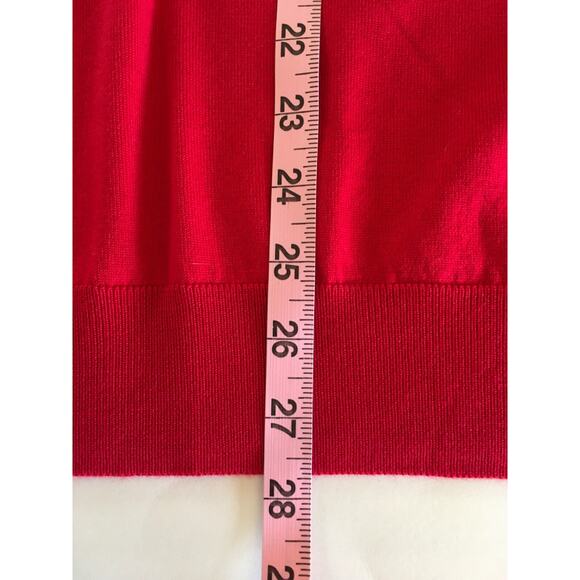 Lands’ End School Uniform Men's Performance V-neck Sweater Sz L Rich Red NWT - Picture 15 of 15